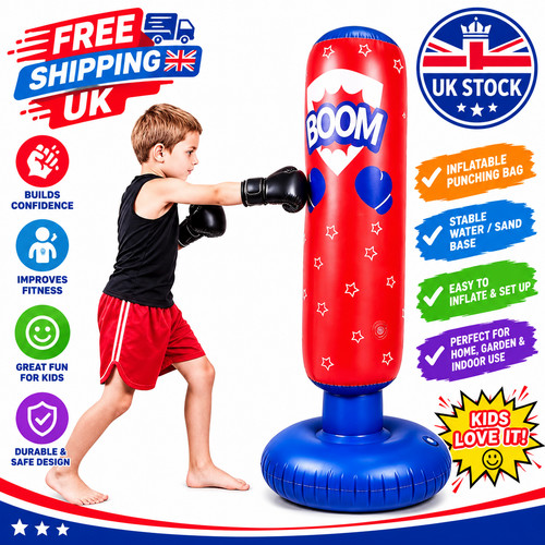 Inflatable punching bag for - punching,