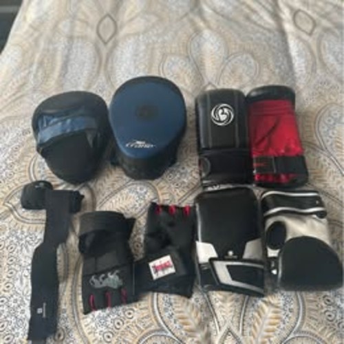 Boxing gloves and pads - boxing,
