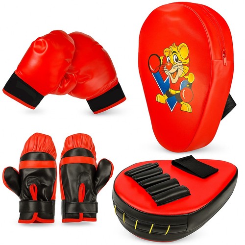 Kids boxing gloves and pads - boxing,